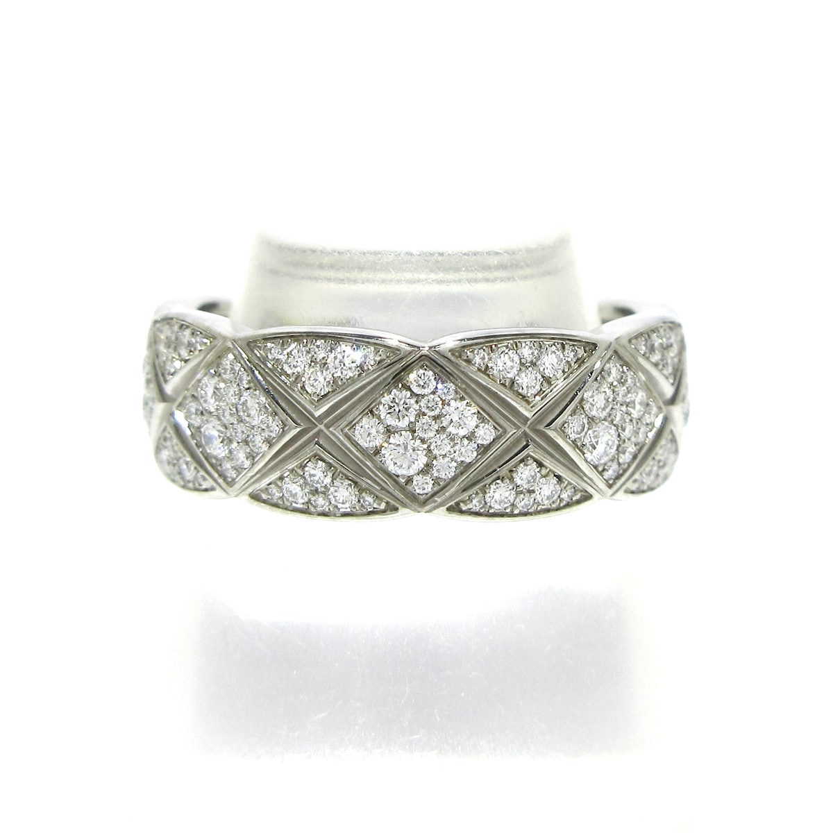 【中古】CHANEL(シャネル) ココ クラッシュ コレクション リング ミディアム リング フルパヴェダイヤモンド K18WG×ダイヤモンドのサムネイル