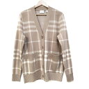 【新着】【中古】BURBERRY LONDON ENGLAND(バーバリーロンドンイングランド) カーディガン 長袖/カシミヤ混/チェック柄 ベージュ