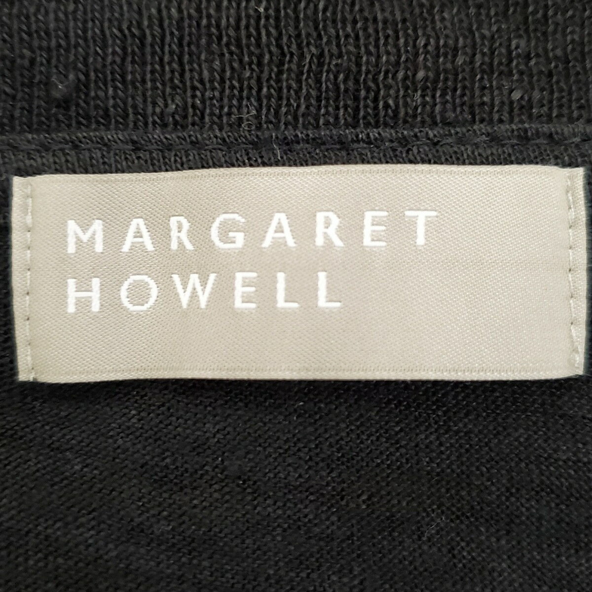 【中古】MargaretHowell(マーガレットハウエル) 半袖ポロシャツ 麻 黒 3