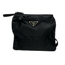 【中古】PRADA(プラダ) ショルダーバッグ 黒