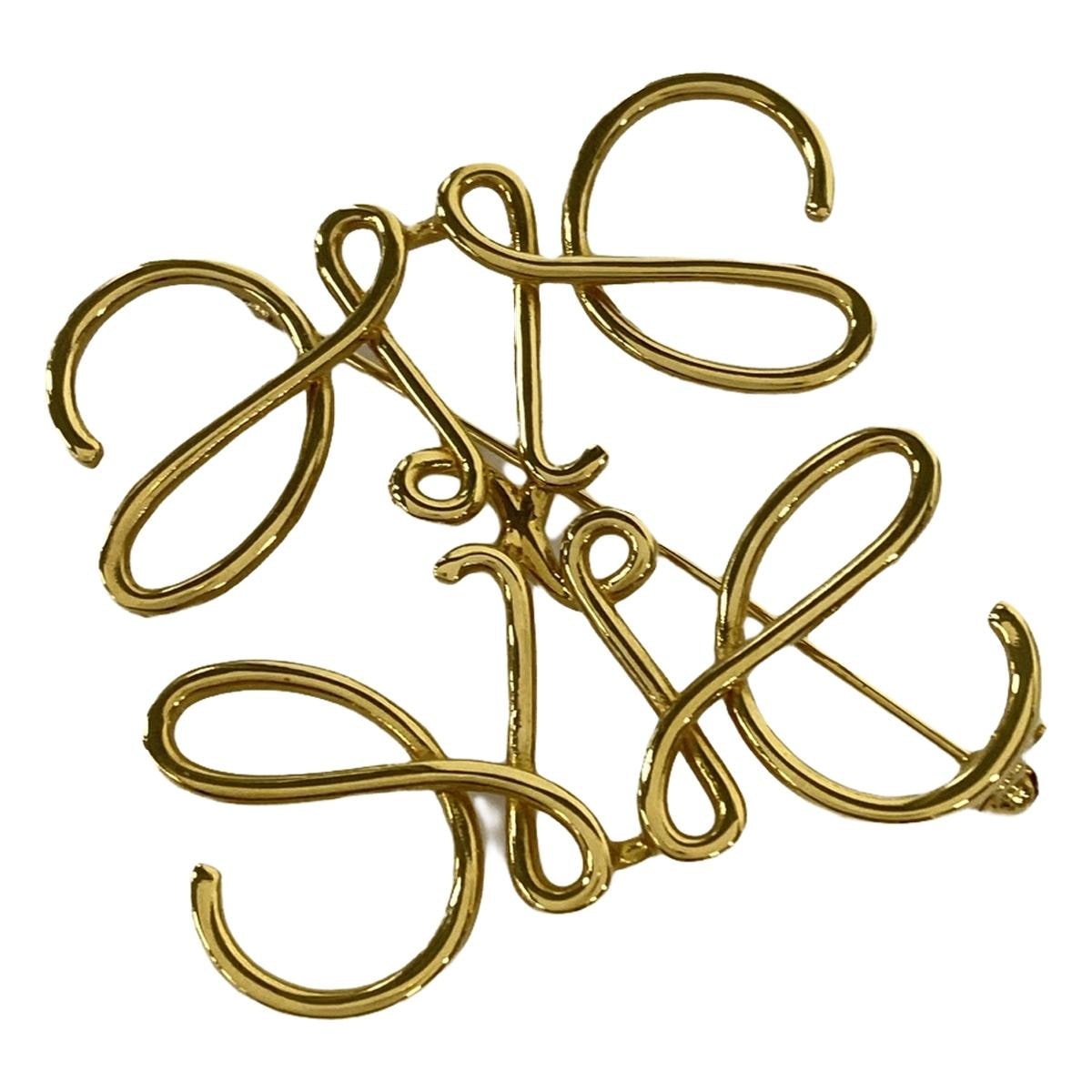 【中古】LOEWE(ロエベ) アナグラムブローチ ブローチ ゴールドのサムネイル