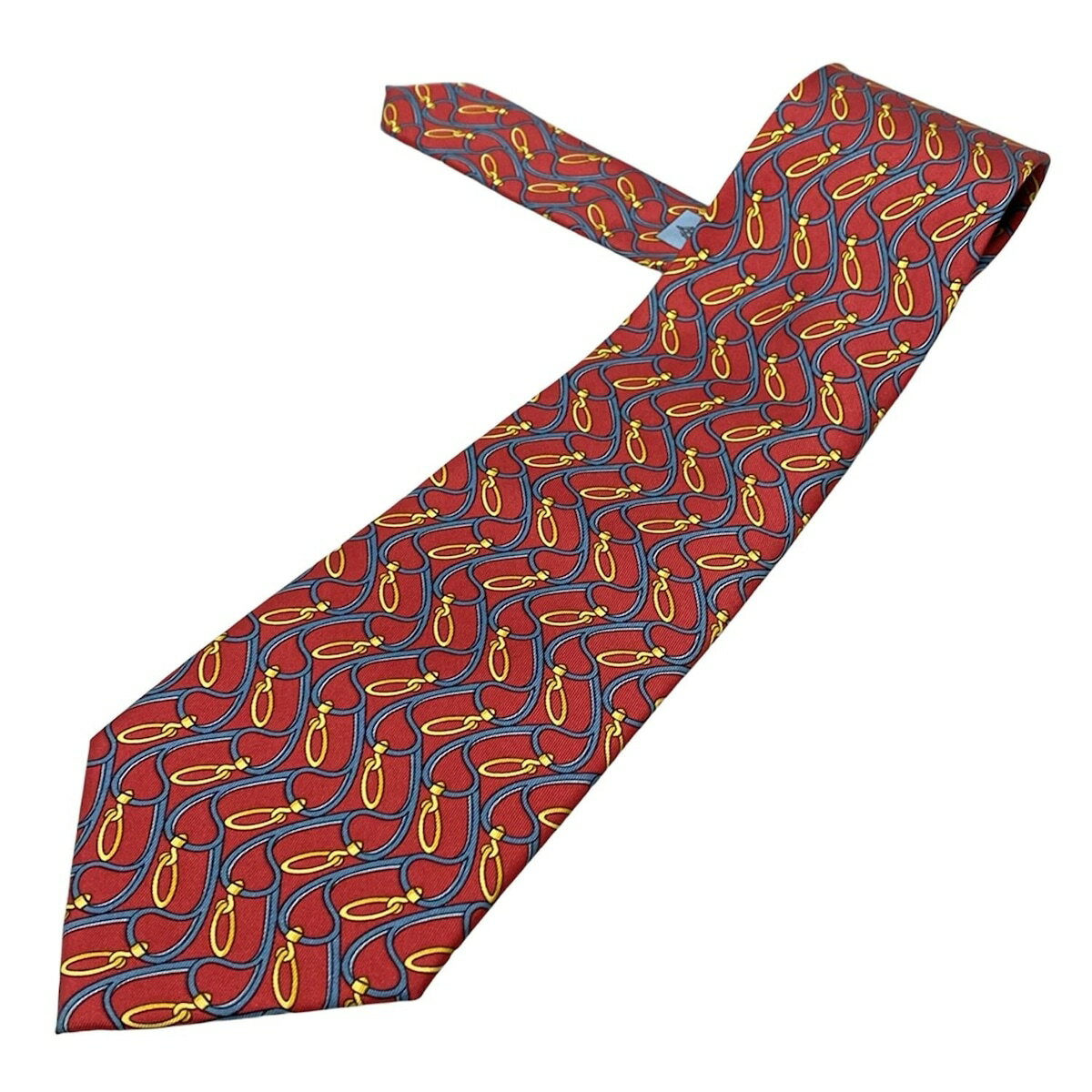 【中古】GUCCI(グッチ) ネクタイ レッド×イエロー×ブルー