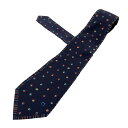 【中古】mila schon(ミラショーン) ネクタイ ダークネイビー×レッド×マルチ(4)