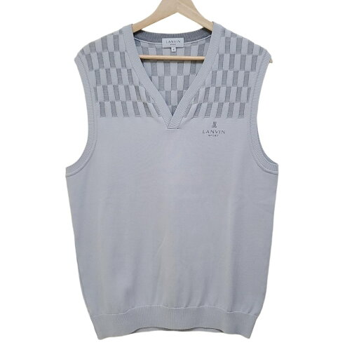 【中古】LANVIN SPORT(ランバンスポーツ) ベスト Vネック/春・秋物 グレー 【中古】LANVIN SPORT(ランバンスポーツ) ベスト Vネック/春・秋物 グレー