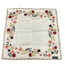 【中古】Burberry(バーバリー) ハンカチ 花柄 アイボリー×ベージュ×マルチ