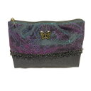 【中古】ANNA SUI(アナスイ) ポーチ フリル/レース 黒