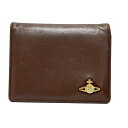 【中古】VivienneWestwood(ヴィヴィアンウエストウッド) パスケース ブラウン レザー