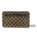 【中古】LOUIS VUITTON(ルイヴィトン) サンルイ セカンドバッグ エベヌ ダミエ・キャンバス