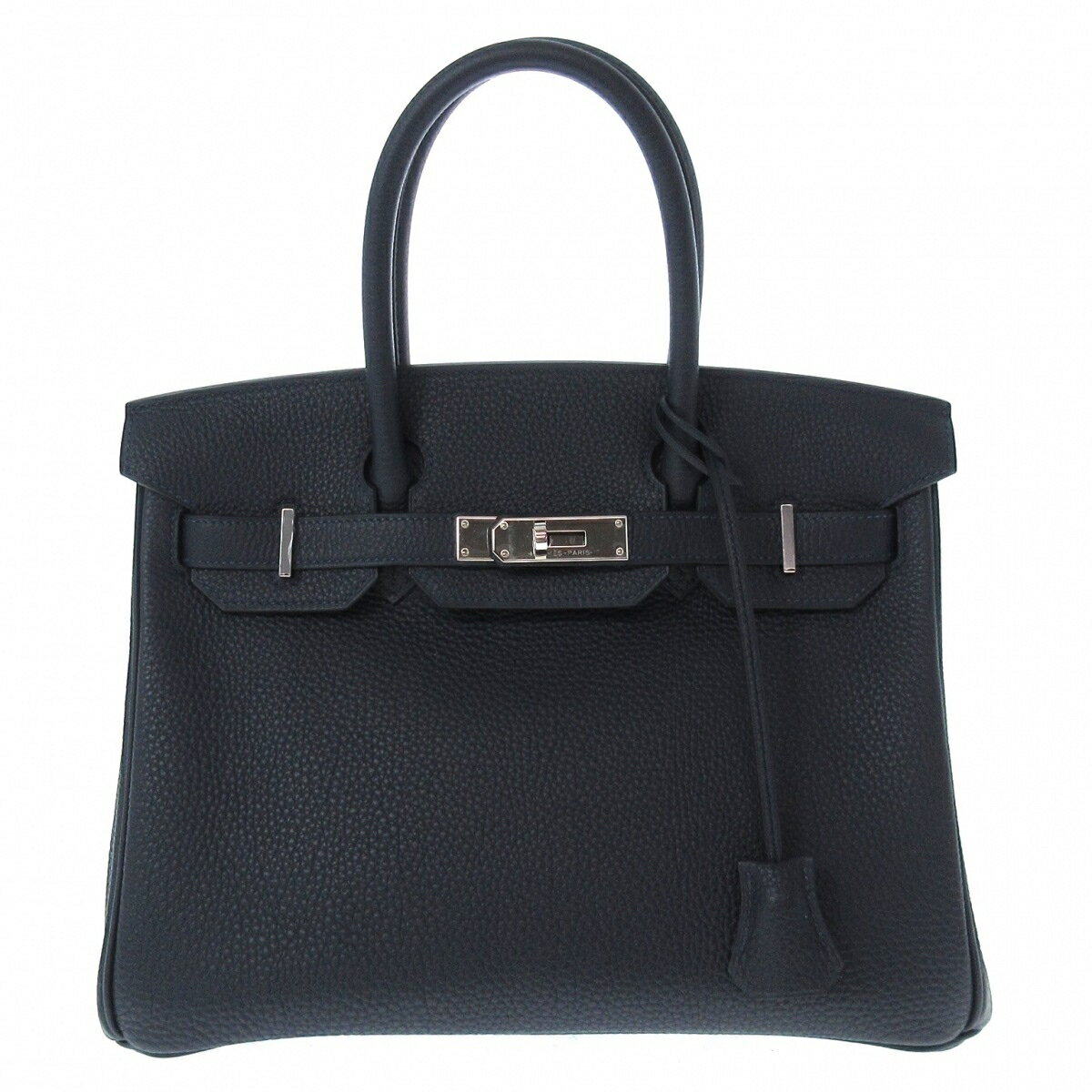 【新着】【中古】HERMES(エルメス) バーキン30 ヴェルソ ハンドバッグ シルバー金具 ブルーニュイ×オレンジポピー トゴのサムネイル