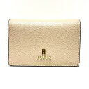 【新着】【中古】FURLA(フルラ) 名刺入れ ベージュ レザー