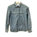 【中古】Burberry Blue Label(バーバリーブルーレーベル) 長袖シャツブラウス ブルー