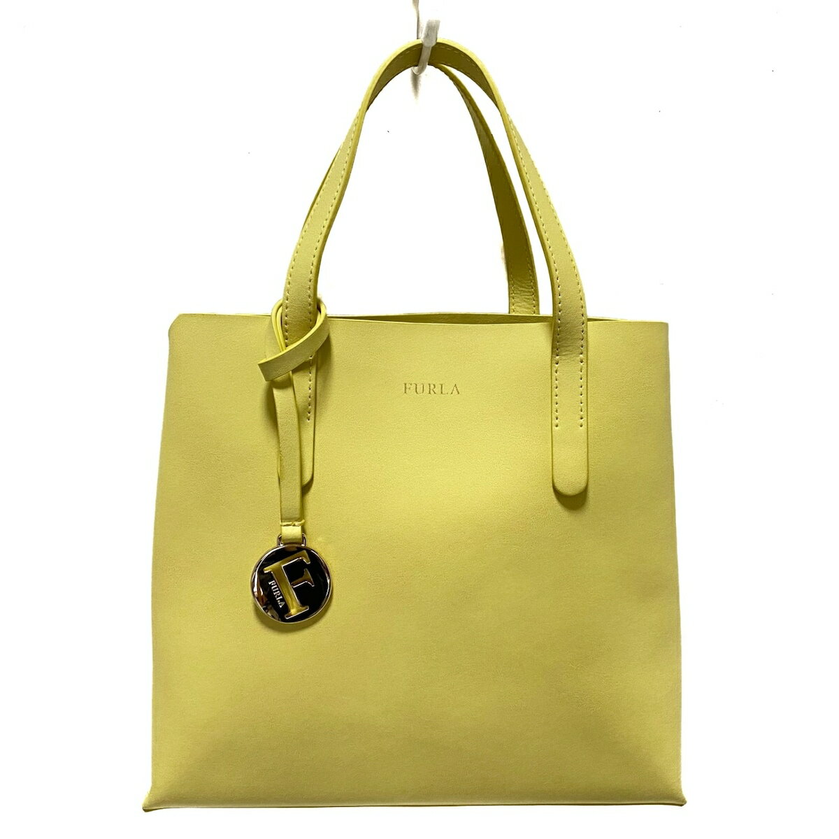 【中古】FURLA(フルラ) サリー トートバッグ ミニバッグ ライトイエロー レザー