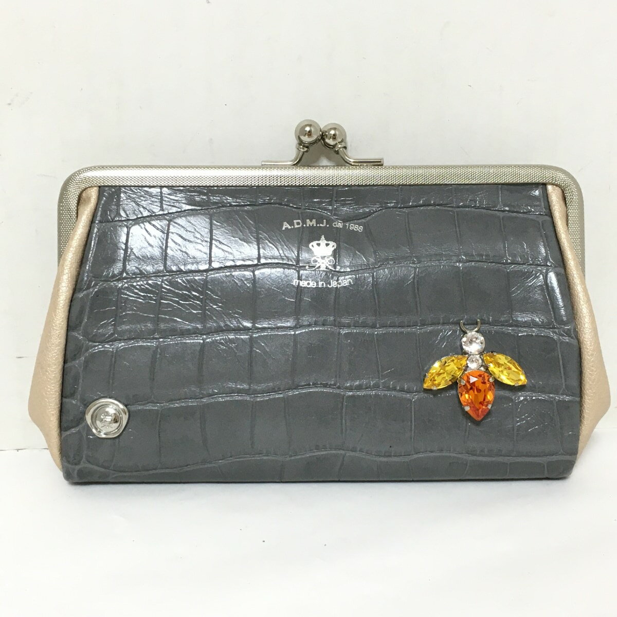 【中古】AccessoiresDeMademoiselle(ADMJ)(アクセソワ・ドゥ・マドモワゼル) コインケース ビー(蜂)/スワロフスキークリスタル/がま口/..