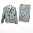 【中古】UNTITLED(アンタイトル) スカートスーツ ON CLOSET/肩パッド ライトグレー