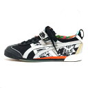 【中古】asics Onitsuka Tiger(アシックス・オニツカタイガー) スニーカー tokidokiコラボ 黒×シルバー×マルチ レザー×スエード×ファー