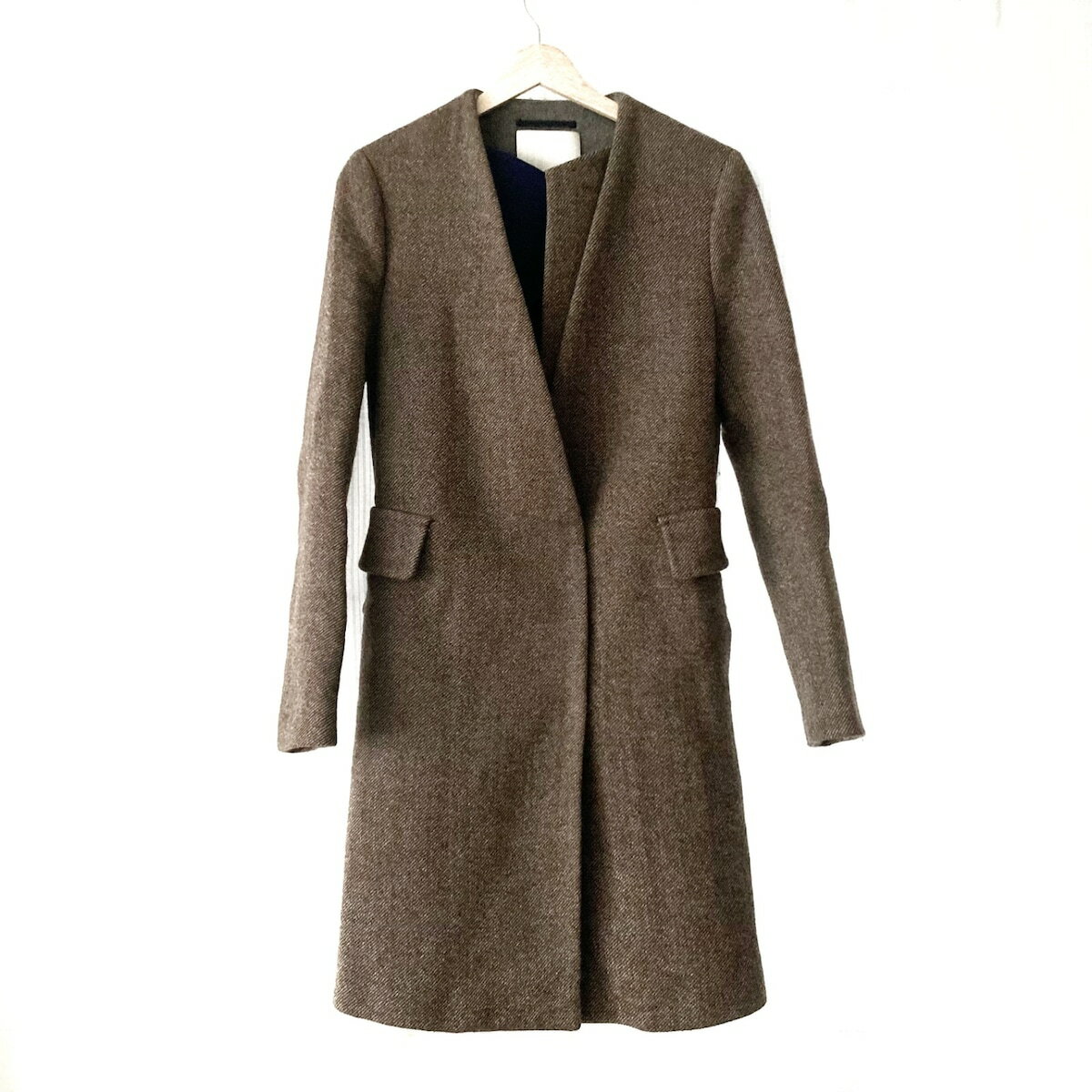 【中古】3.1 Phillip lim(スリーワンフィリップリム) コート 長袖/ジップアップ/冬 ダークブラウン×ブラウン