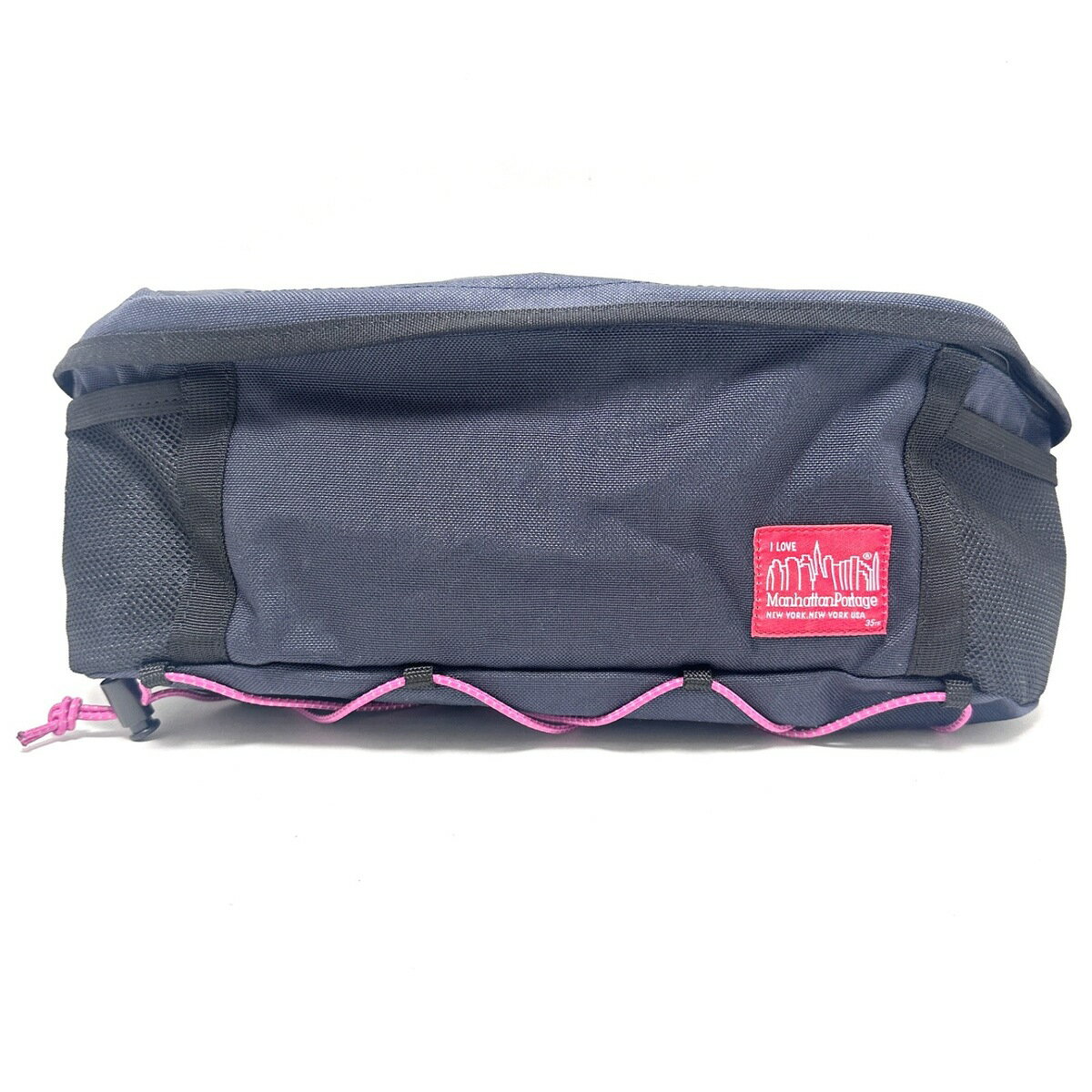 【中古】Manhattan Portage(マンハッタンポーテージ) ウエストポーチ I LOVE/35TH ダークネイビー×黒×..