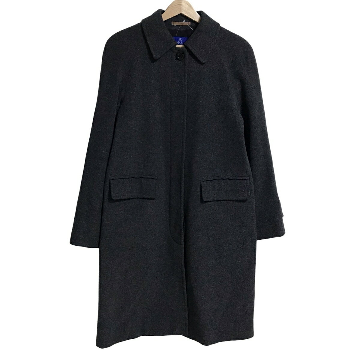 【中古】Burberry Blue Label(バーバリーブルーレーベル) コート 長袖/冬 ダークグレー