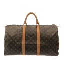 【中古】LOUIS VUITTON(ルイヴィトン) キーポル50 ボストンバッグ モノグラム・キャンバス