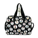 【中古】LESPORTSAC(レスポートサック) ハンドバッグ Disney 黒×白×マルチ レスポナイロン