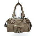 【中古】Chloe(クロエ) パディントン ショルダーバッグ ピンクベージュ レザー