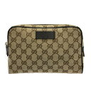 【新着】【中古】GUCCI(グッチ) ウエストポーチ ベージュ×ダークブラウン ジャガード×レザー