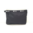 【中古】LESPORTSAC(レスポートサック) ポーチ ポケモン 黒×白 レスポナイロン