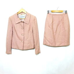 【中古】ANNA MOLINARI(アンナモリナーリ) スカートスーツ 肩パッド ピンク