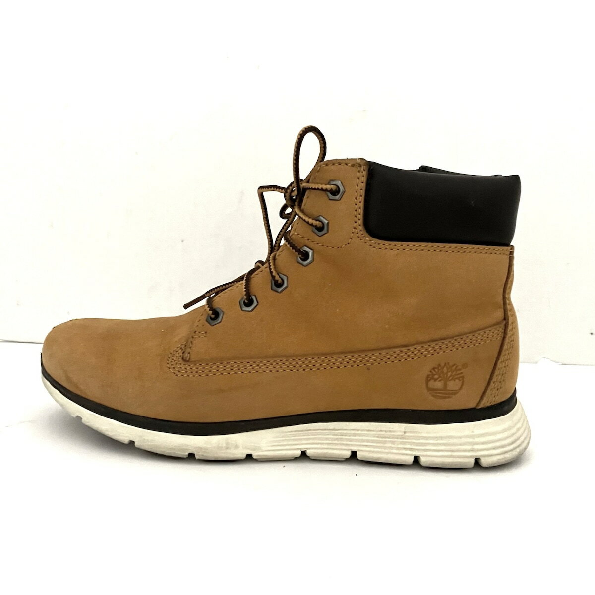 Timberland(ティンバーランド) ショートブーツ ブラウン×ダークブラウン ヌバック×レザー