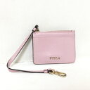 【新着】【中古】FURLA(フルラ) コインケース パスケース付き ピンク レザー