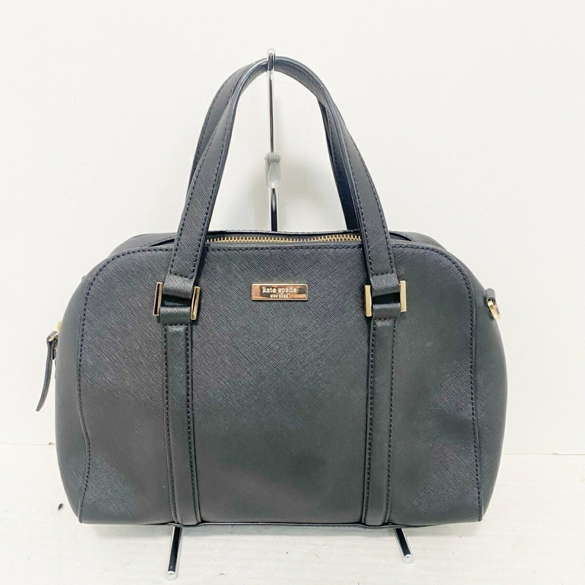 【中古】Kate spade(ケイトスペード) ハンドバッグ 黒 レザー