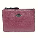 【中古】COACH(コーチ) コインケース キーリング付き/パスケース付き ボルドー レザー