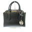 【中古】MICHAEL KORS(マイケルコース) DARIA 2 IN 1 サッチェル スモール トートバッグ 4way 黒 レザー