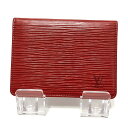 【中古】LOUIS VUITTON(ルイヴィトン) ポルト2カルトヴェルティカル パスケース カスティリアンレッド レザー