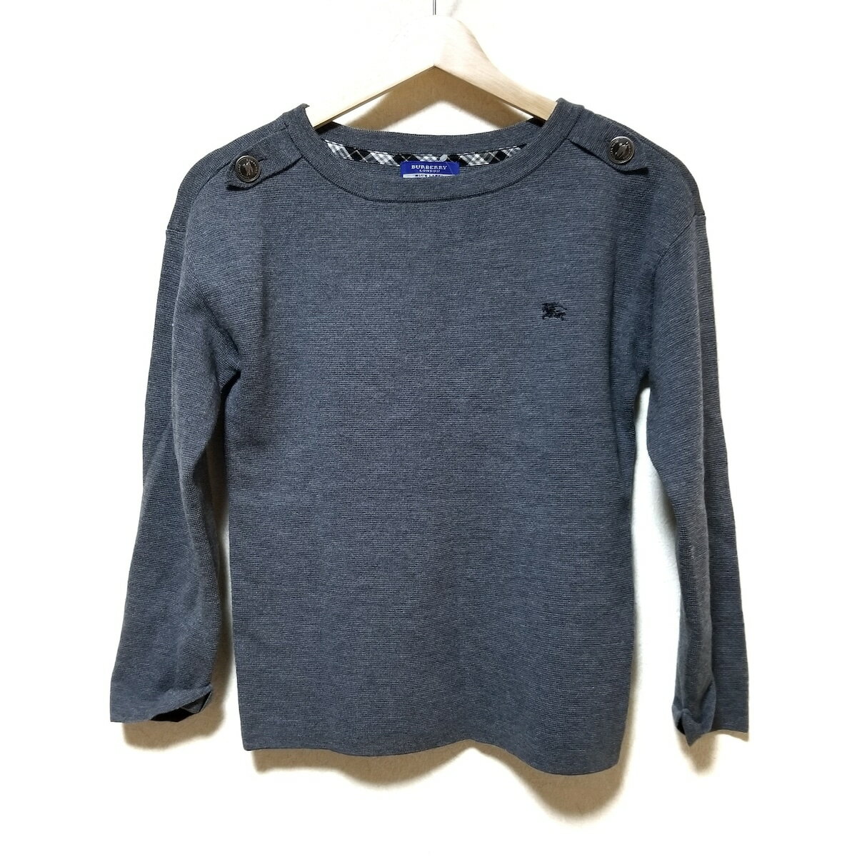 【中古】Burberry Blue Label(バーバリーブルーレーベル) 長袖セーター グレー