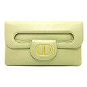 【中古】DIOR/ChristianDior(ディオール/クリスチャンディオール) ディオール ダブル ミディアム チェーン クラッチ クラッチバッグ チェーンショルダー/2way/2021SS ベージュ カーフスキン