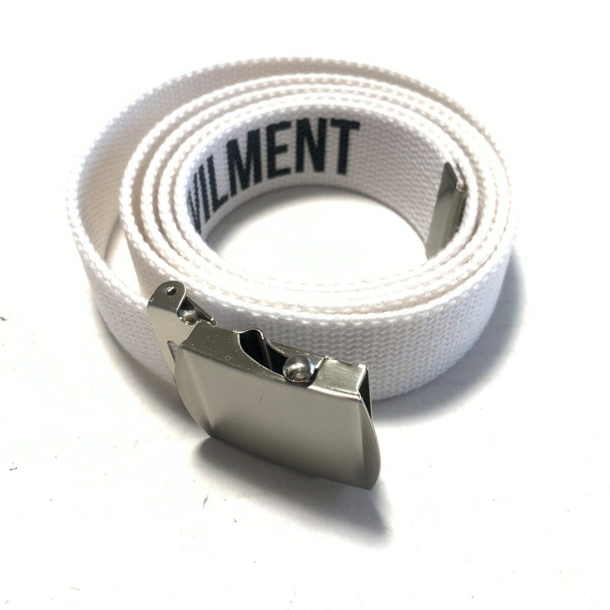 【中古】Moonage Devilment(ムーンエイジデビルメント) ベルト 白 キャンバス