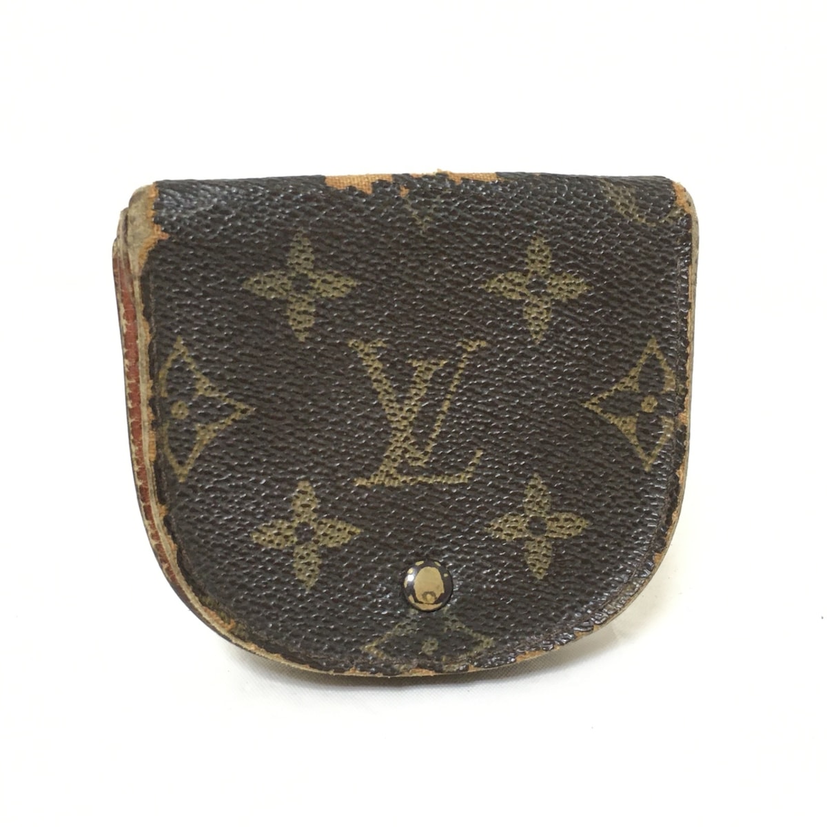 【中古】LOUIS VUITTON(ルイヴィトン) ポルトモネグゼ コインケース ■外側　⇒　モノグラム・キャンバス ■内側　⇒　クロスグレインレザー