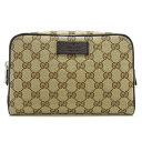 【中古】GUCCI(グッチ) GG柄 ウエストポーチ ベージュ×ダークブラウン ジャガード×レザー