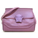 【中古】VERSACE(ヴェルサーチ) パラッツォエンパイア ショルダーバッグ メドゥーサ ピンクパープル レザー