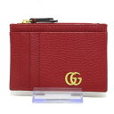 【中古】GUCCI(グッチ) GGマーモント コインケース カードケース・パスケース付き レッド レザー