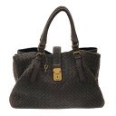 【中古】BOTTEGA VENETA(ボッテガヴェネタ) ミディアムローマバッグ トートバッグ ダークブラウン レザー