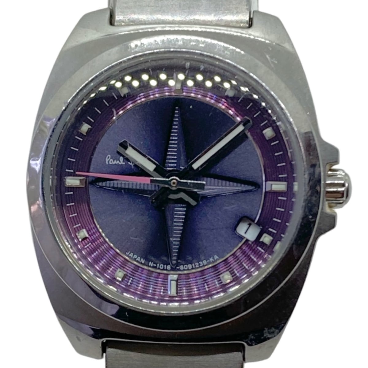 【中古】PaulSmith(ポールスミス) 腕時計 黒×パープル