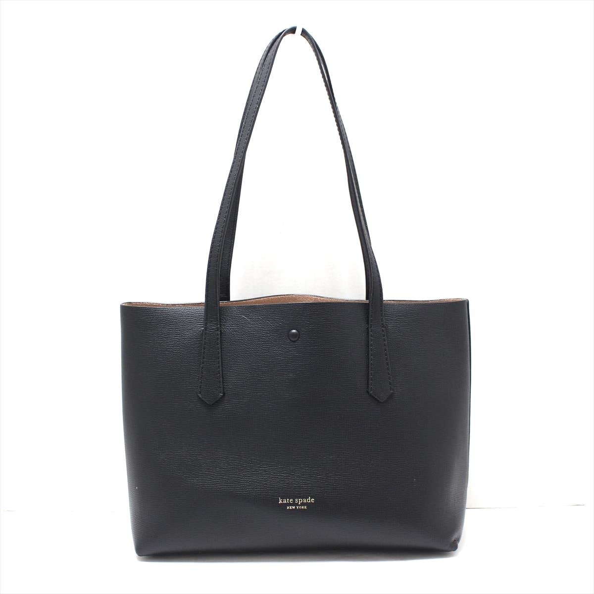 【中古】Kate spade(ケイトスペード) トートバッグ 黒 レザー