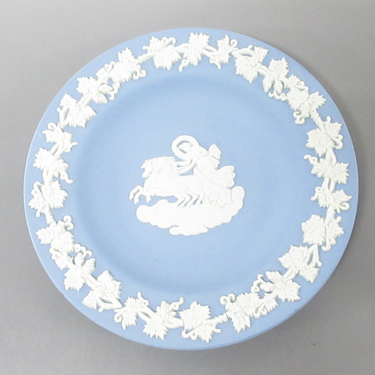 【中古】WEDG WOOD(ウェッジウッド) ジャスパー 小物 小物入れ ブルー×アイボリー 陶器