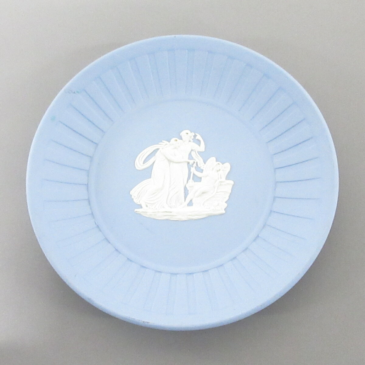 【中古】WEDG WOOD(ウェッジウッド) ジャスパー 小物 小物入れ ブルー×アイボリー 陶器