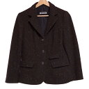 【新着】【中古】JILSANDER(ジルサンダー) ジャケット 長袖/春/秋 ダークブラウン×黒×アイボリー