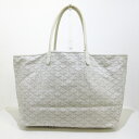 【中古】GOYARD(ゴヤール) サンルイPM トートバッグ 白 コーティングキャンバス×レザー