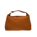 【中古】BOTTEGA VENETA(ボッテガヴェネタ) イントレチャート ハンドバッグ ライトブラウン レザー