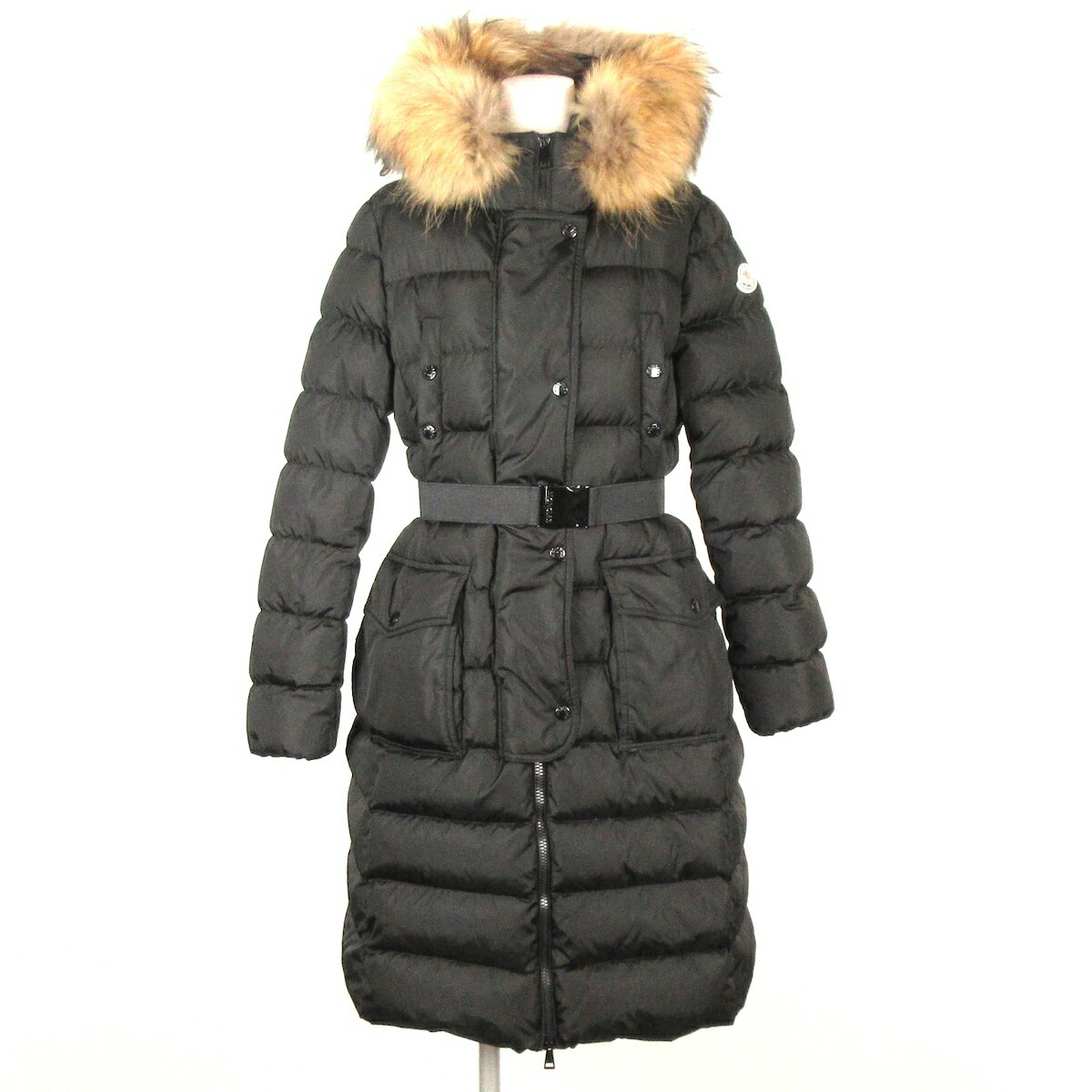 【中古】MONCLER(モンクレール) KHLOE(クロエ) ダウンコート 長袖/冬 黒 ダウン、ナイロン